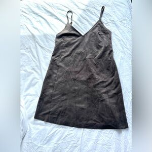 Aritzia Suede Mini Dress in Grey